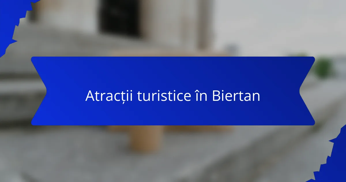 Atracții turistice în Biertan