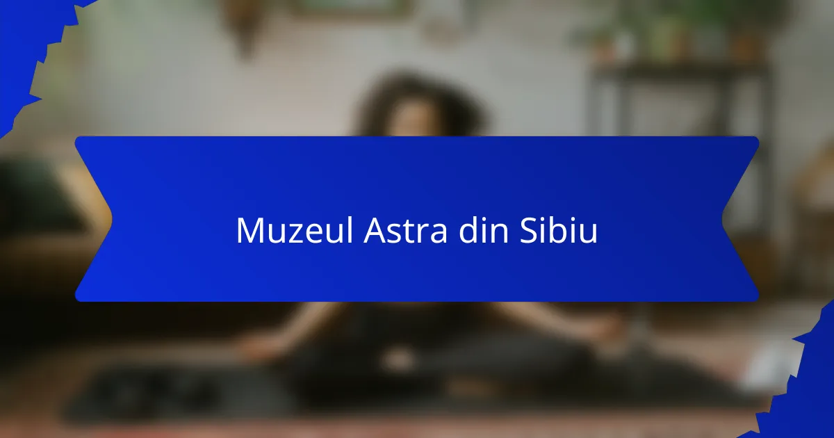 Muzeul Astra din Sibiu