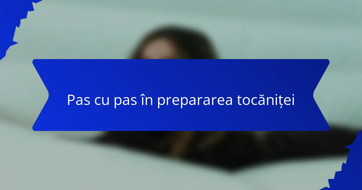 Pas cu pas în prepararea tocăniței