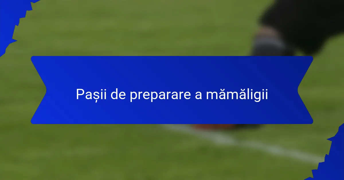 Pașii de preparare a mămăligii
